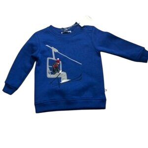 Adventurewear 360 Boys Ski Lift Embroidered Sweatshirt in Royal Blue 18 Months